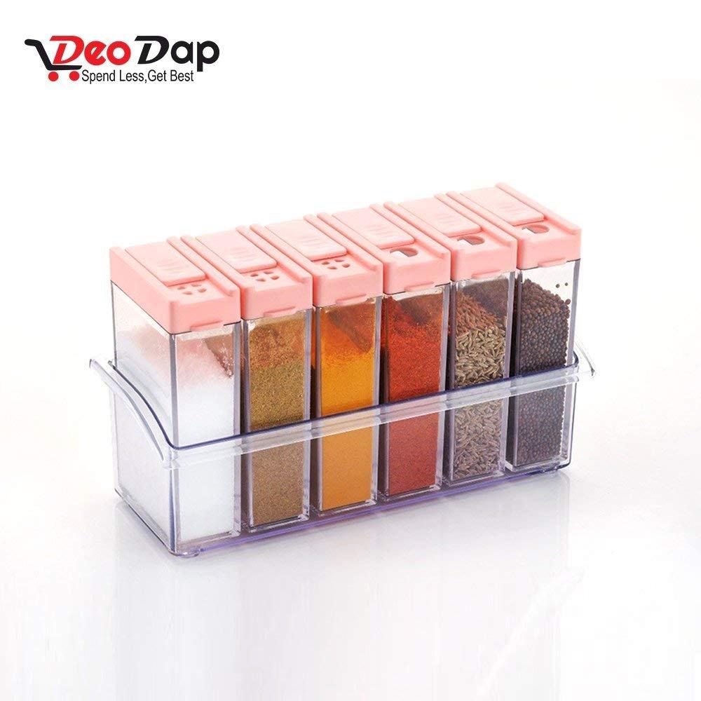 Plastic spice jars set with various colors and sizes Plastic spice jars set with various colors and sizes